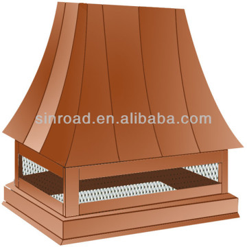 hammered Copper chimney cap