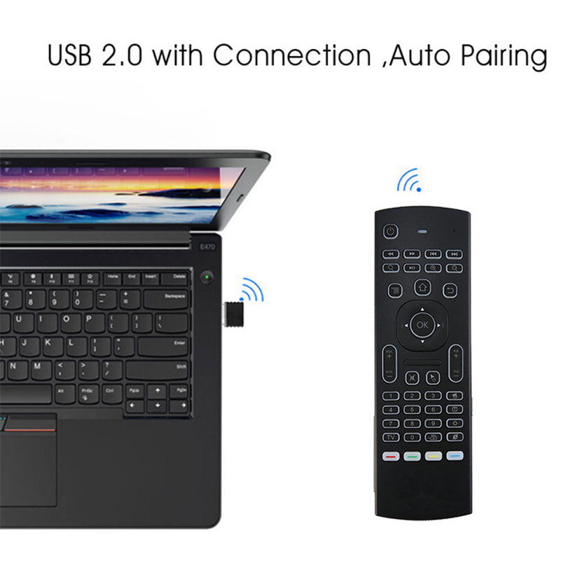 MX3 Backlit Air Mouse Smart Remote Control 2.4G RF Wireless Keyboard Voice Microphone Pro Android TV Box