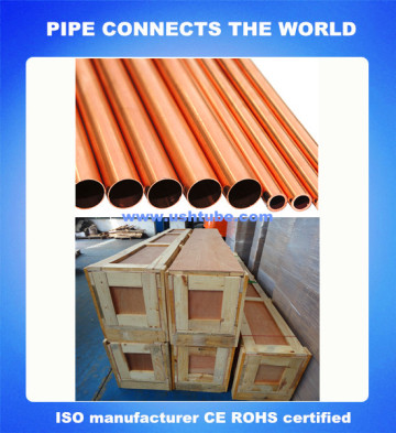 RoHS Certified Annealed Straight Copper Tube with Wooden Box