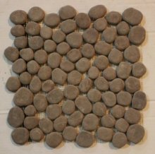 Yellow Polishing Natural Stone Pebble Mosaics