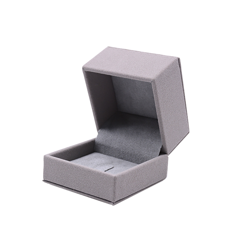 Mini Size Gold Foil Stamping Packaging Small Square Shape Velvet Gift Jewelry Ring Box