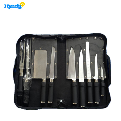 Poignée en caoutchouc professionnel 9pcs Kichen Knife Set