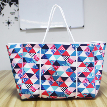 Promotional Multicolor neoprene tote bag beach bag