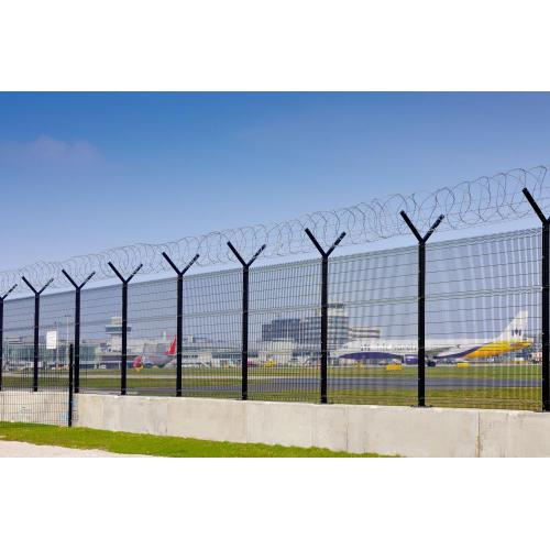 Aeroporto di steccato in acciaio a ovest