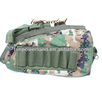 Funpowerland (Digital Wood Camo) Color Shotgun Buttstock Shell Holder & Cheek Rest