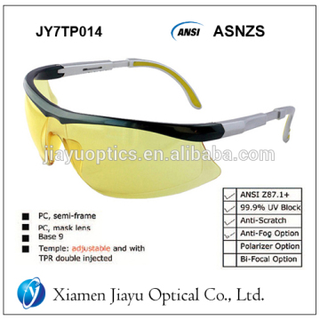 yellow lens Adjustable arms safety goggles