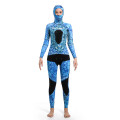 Seaskin Womens Blue Comouflage Spearfishing wetsuit