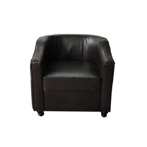 Stationary Upholstered Living Room Pu Single Sofa Chair