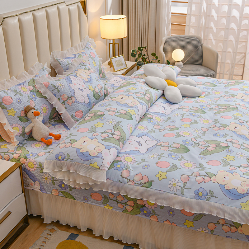 Factory custom printing bedcover bedspread sets wholesaler