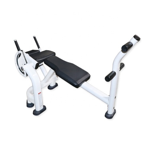 Red color commercial gym crunch bench abdominal machine