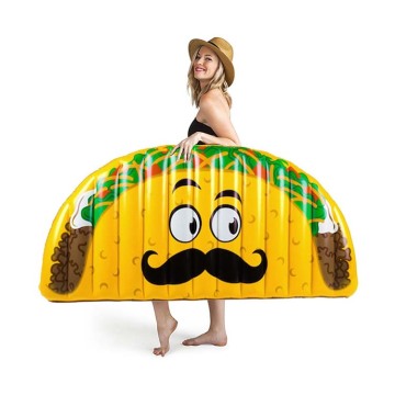 Inflatable burrito गद्दे पूल लाउंज फ्लोट राफ्ट