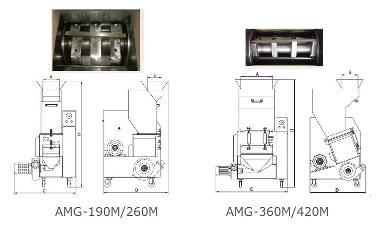 Medium Speed Granulator Dimensions