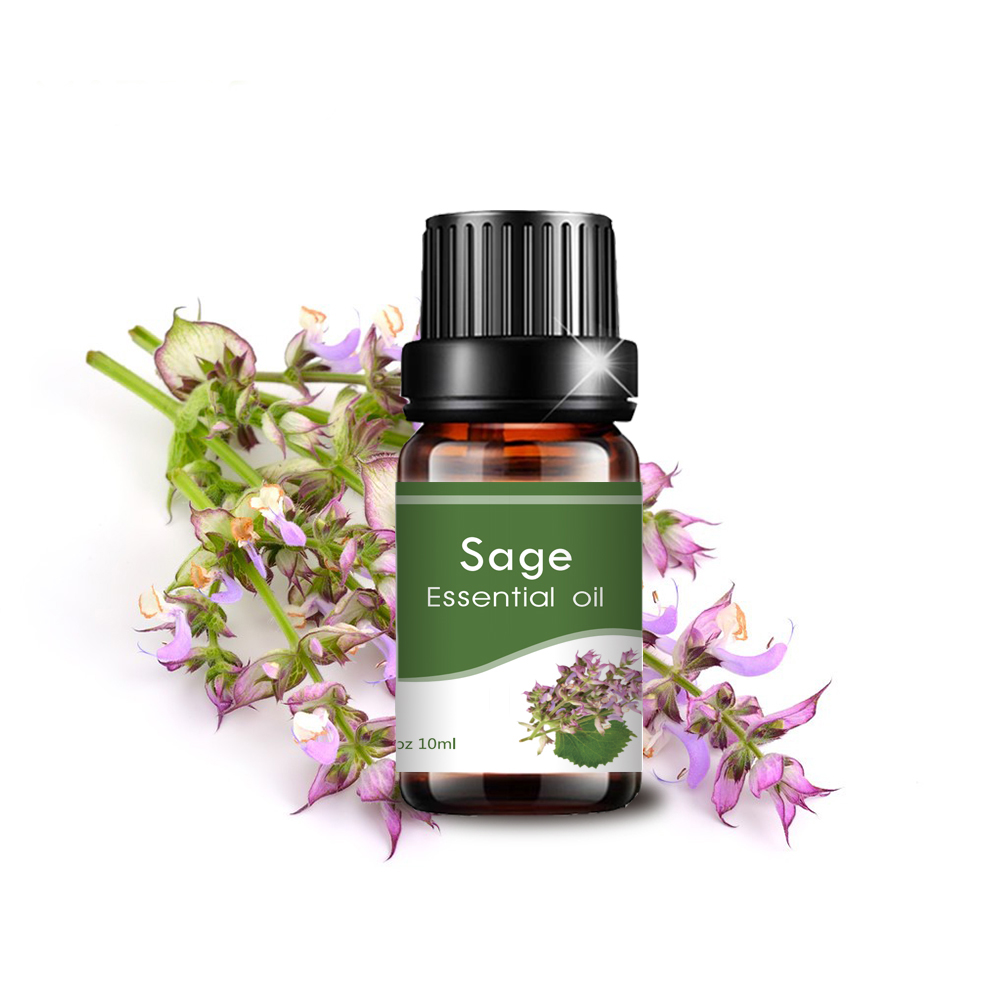 ฉลากส่วนตัว clary sage น้ำมันหอมระเหย 10 มล. สำหรับการนวด