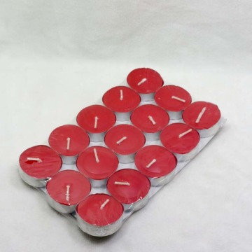 Red tea lights unscented 7hour tea light candles