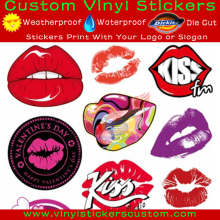 custom kiss cut vinyl label stickers