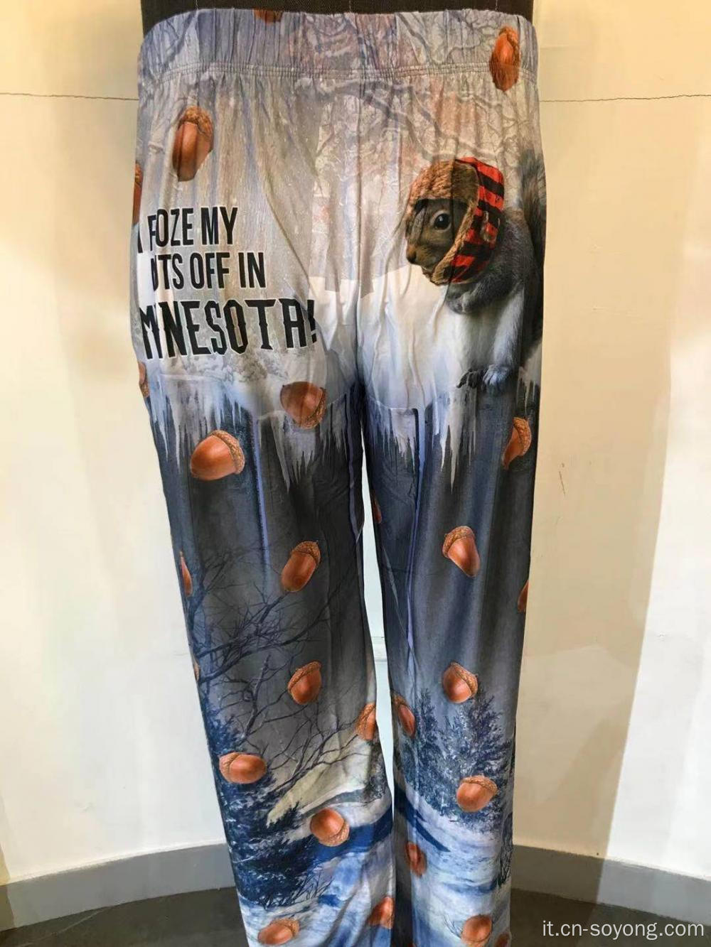 Indumenti da notte da uomo stampati Lounge Pants