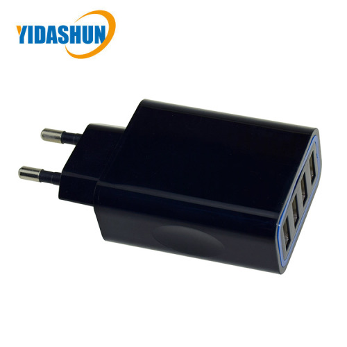 28 W carregador de parede usb de 4 portas para telefones inteligentes