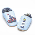 Scarpe in pelle morbida bambino neonato blu