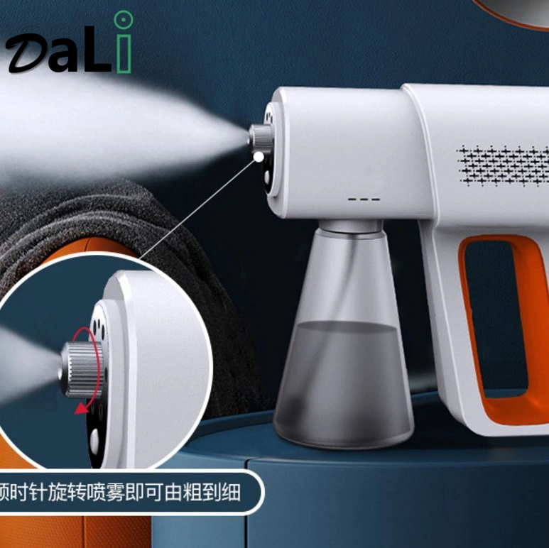 Handheld Rechargeable Nano Atomizer Blue Light Portable Cordless Smart Induction Fogger Machine Nano Sprayer Disinfection Gun