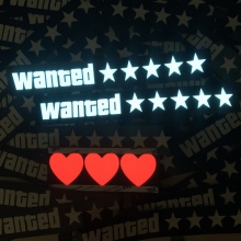 Hot Selling LED Heart Signs: Dimmable Light Up Stickers for Windows