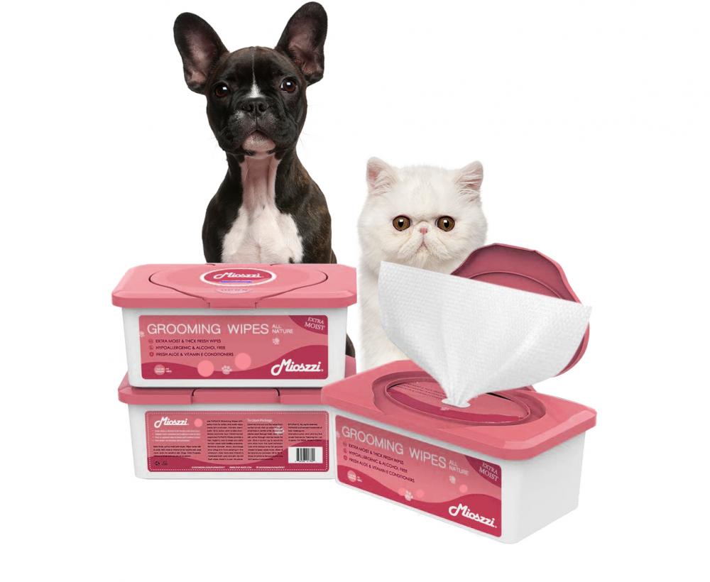 Lingettes nettoyantes pour chats avec logo OEM ODM