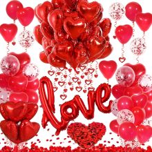 Red Valentine Balloon Set