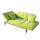 Cushioned Fabric Recliner Settee Single Sofa Bed