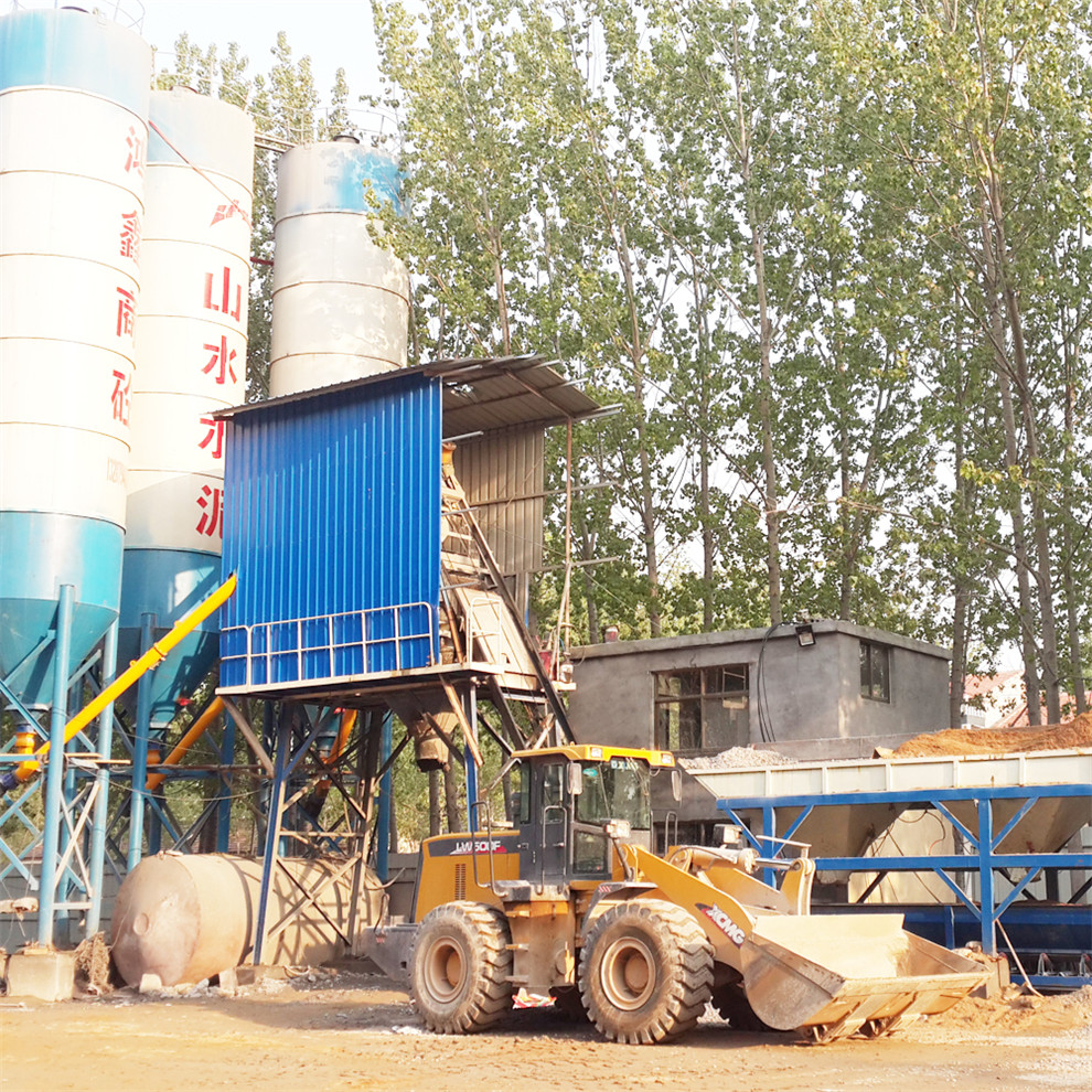 HZS35 mini mix hopper type concrete batching plant