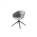 Fully Upholstered Spider Base Casters Basket Chair