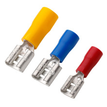 Brass FDD Series PVC Electrical Crimp Insulated Female Terminal