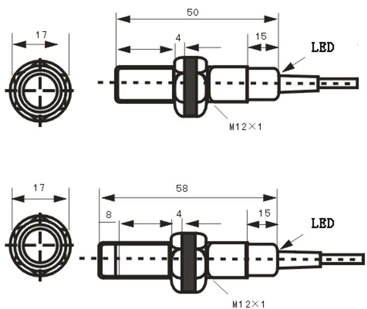 LM12 NPN PNP 4mm NO NC E2E-X5M Inductive Proximity Switch sensor