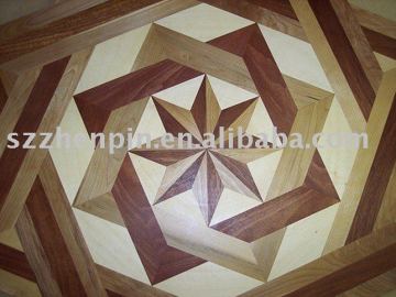 hardwood medallion wood inlay marquetry art parquet flooring