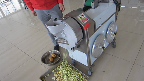 Vegetables cutting machine cutting process