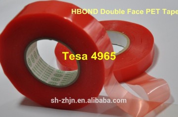 High temperature transparent PET double sided tape similar with Tesa 4965
