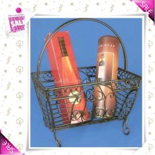 Metal wine gift basket