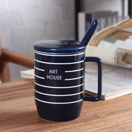 durable stripe coffee mug