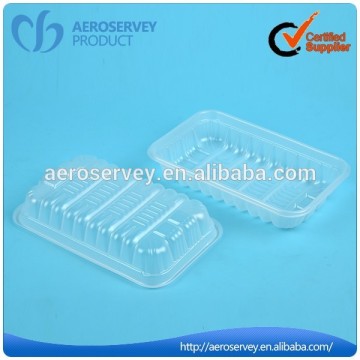 Hot sale Plastic food compartment transparent plastic food tray clear