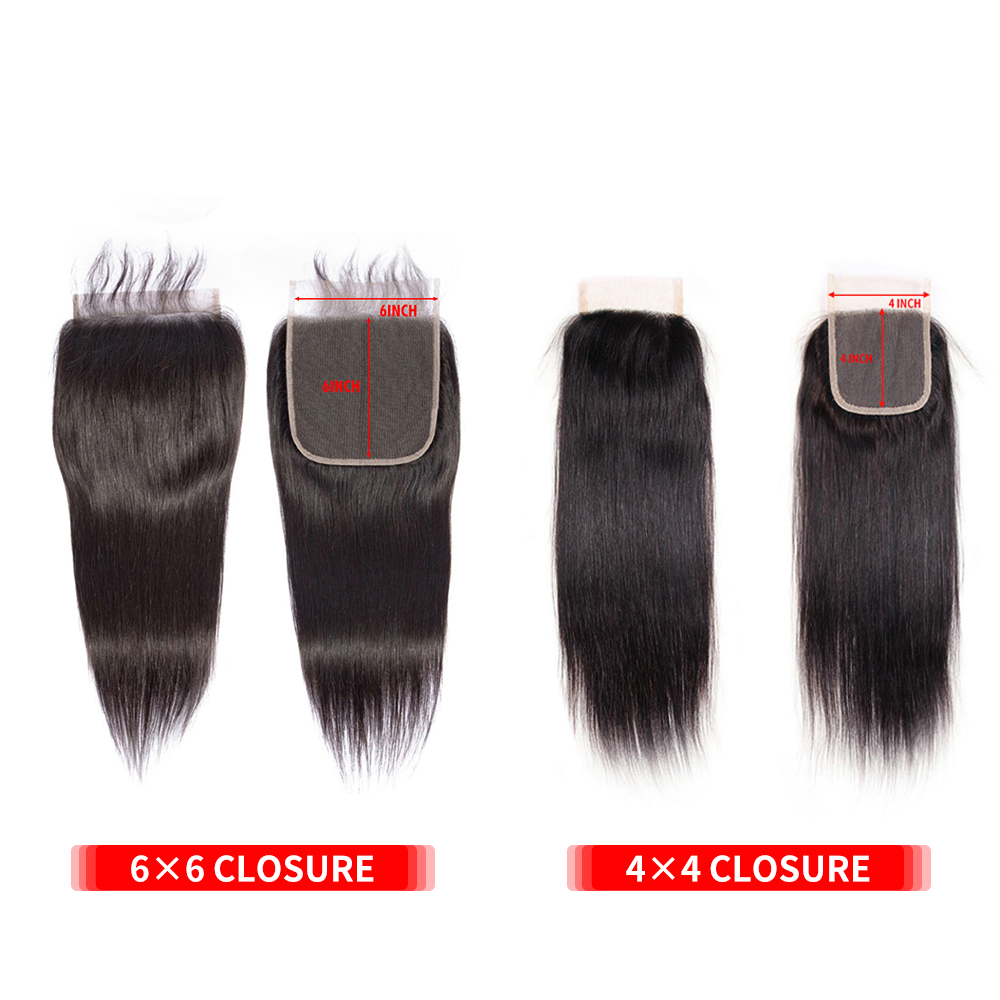 One Donor Middle Part And Three Part Natural Color Cheveux Naturels Full Cuticle Tissage Avec Closure