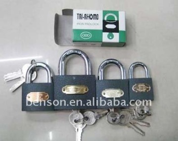 TRI-RHOMB Gray Iron Padlock