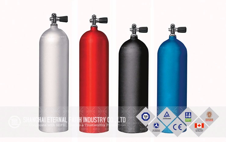 Sale to Dubai CE Certified Aluminum 12L Scuba Oxygen Cylinder