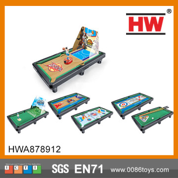 plastic game toy set 6 in 1 multi game table