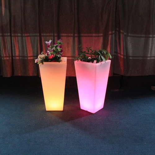 Outdoor Decoration Garden Light Up Led Flower Pots