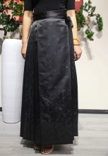 long black pleated skirt