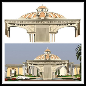 Mosque Style Building Outside Decorative Roof Dome GRC Cement Fiebrglass Dome