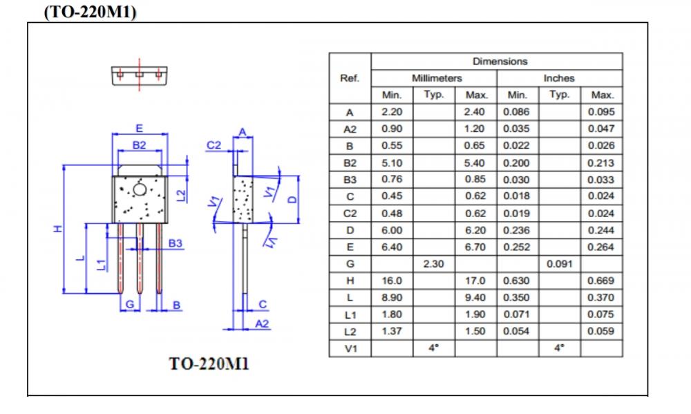 Table glass passivation process 600V BT152-600R TO-220 SCR