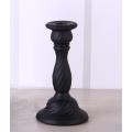 Glass Matt Black Twist Candle Stick Holder