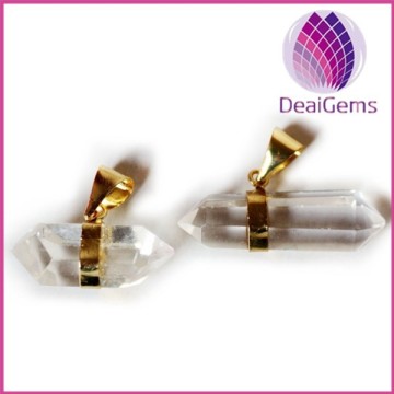 Hot sale natural druzy quartz gemstone point pendant wholesale