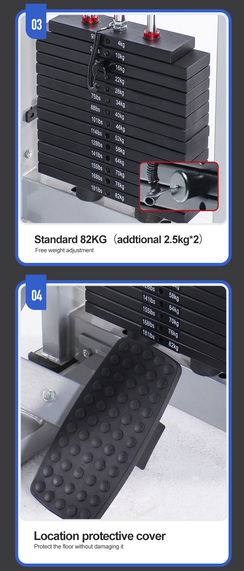 Lateral row fitness equipment