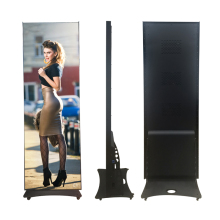 4G WiFi Control Floor Standing Digital Mirror LED Poster Screen for Store & Hotel