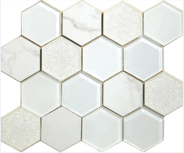 imitation marble hexagon mosaic